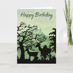 Carte Anniversaire Joyeux Anniversaire Avec Cerf