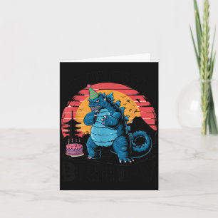 Carte Anniversaire Kaiju Japon Monstre Dinosaure Bruh