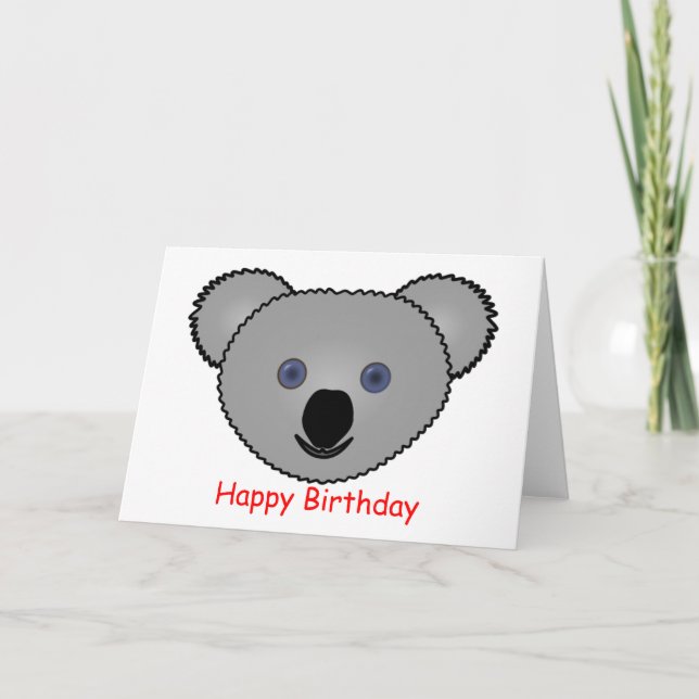 Carte Anniversaire Kudtly Koala (Devant)