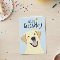 Anniversaire Labrador Lab Retriever Jaune