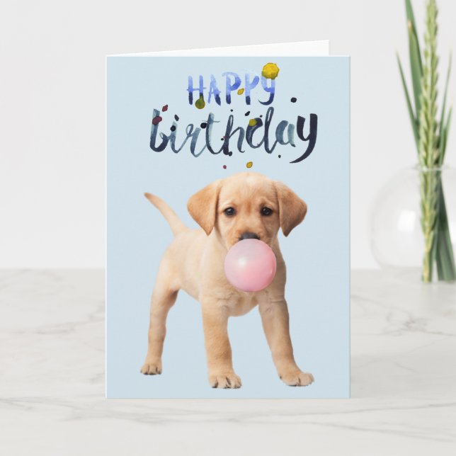 Carte Anniversaire Labrador Retriever Chien Chien Chien  (Devant)