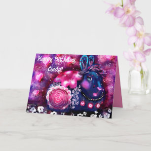 Carte Anniversaire - Lapin Whimsical 'Lapin Glamor