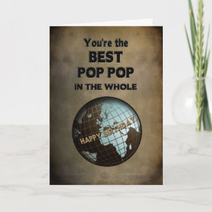 CARTE ANNIVERSAIRE LE MEILLEUR POP POP AU MONDE