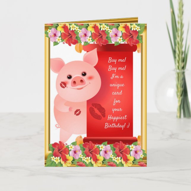 Carte Anniversaire le plus heureux (Devant)