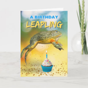 Carte Anniversaire Leaplap Année Grenouille