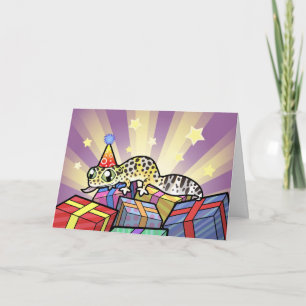 Carte Anniversaire Leopard Gecko