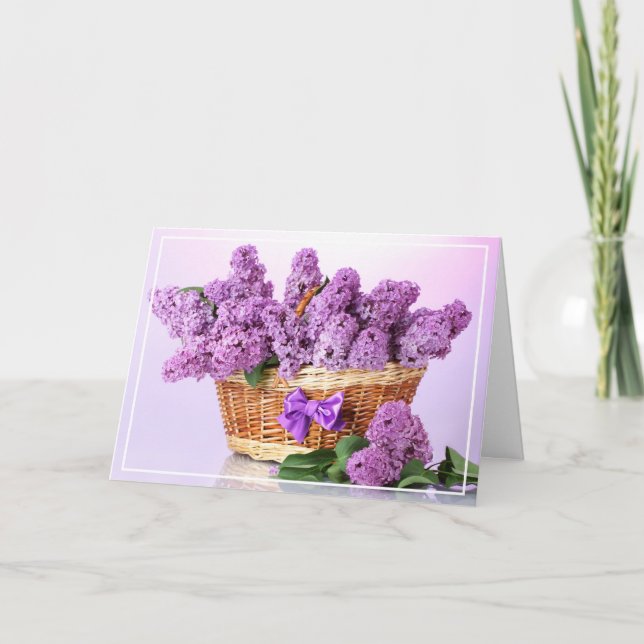 Carte Anniversaire -Lilacs (Devant)
