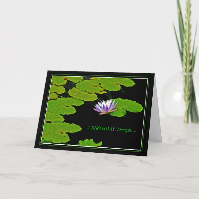 Carte ANNIVERSAIRE Lily Pad (Devant)