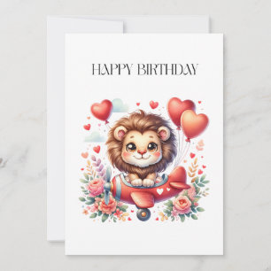 Carte Anniversaire Lion Volant