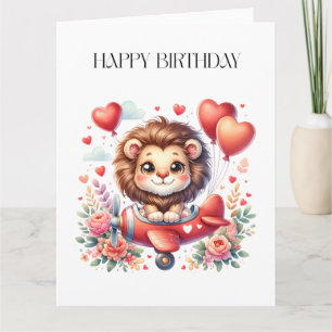 Carte Anniversaire Lion Volant