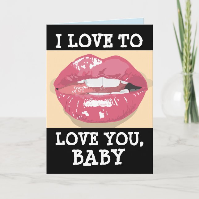 CARTE ANNIVERSAIRE LIPS VOUS AIME ROMANTIQUE POUR LUI MA (Devant)