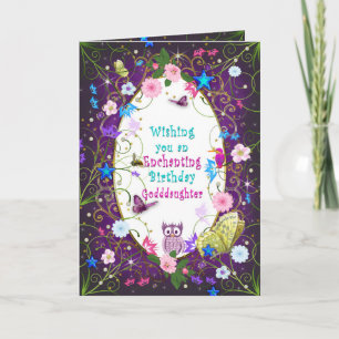 Carte Anniversaire Magique et Enchanté, filleule