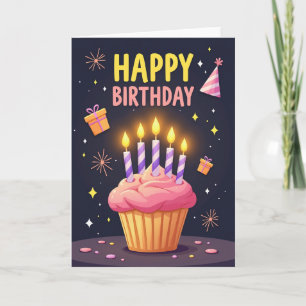 Carte Anniversaire Magique Étincelante