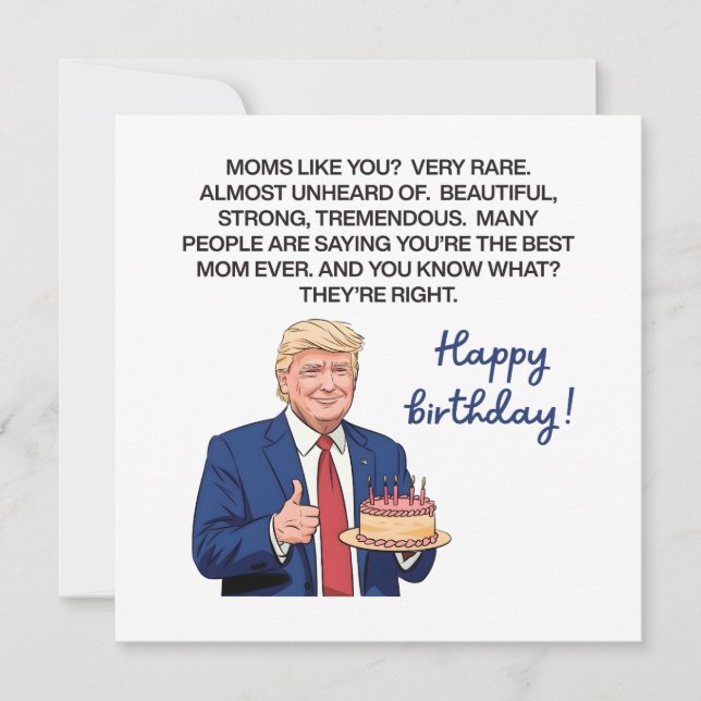 Carte Anniversaire maman drôle  (Devant)