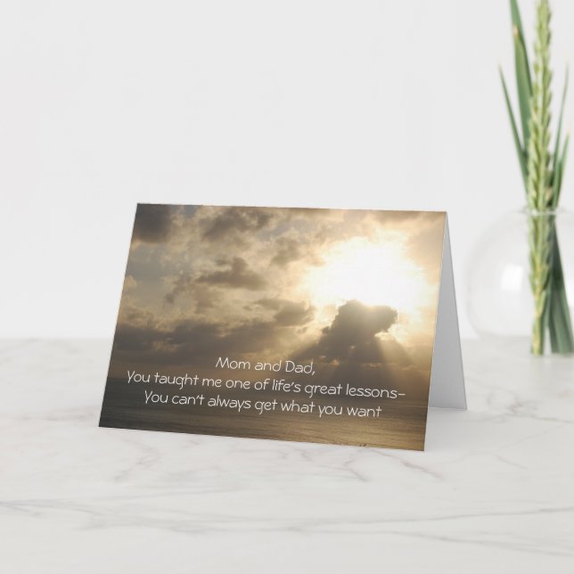 Carte Anniversaire - maman et papa, vous m'avez enseigné (Devant)