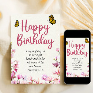 Carte Anniversaire Maman Rose Floral Texte