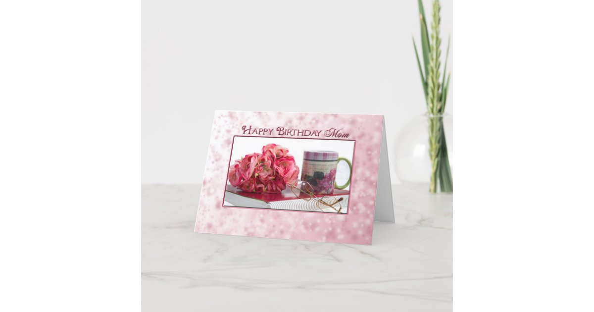 Carte Anniversaire Maman Roses Roses Livre Tasse Zazzle Fr