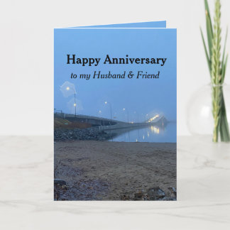 Carte Anniversaire Mari & Ami Pont de brouillard