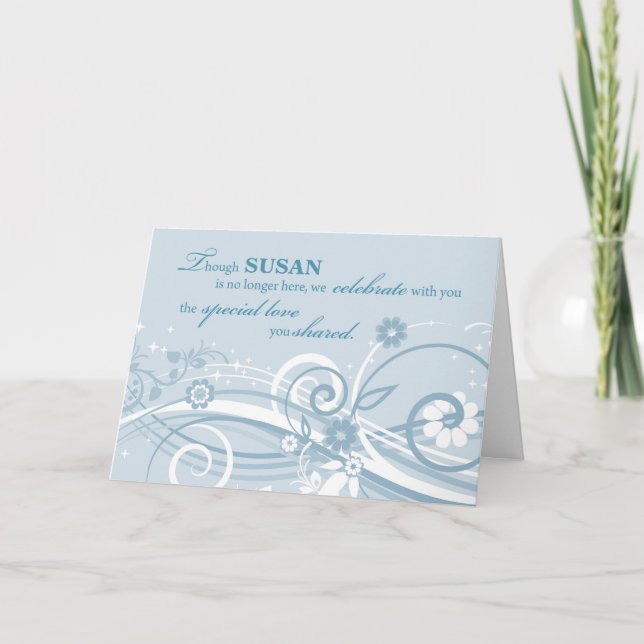 Carte Anniversaire mariage à la veuve après la mort (Devant)