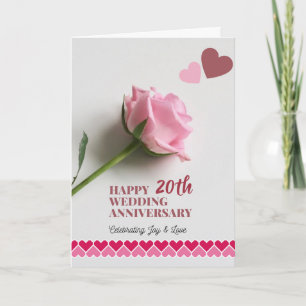 Carte Anniversaire mariage Ajouter une année avec Rose