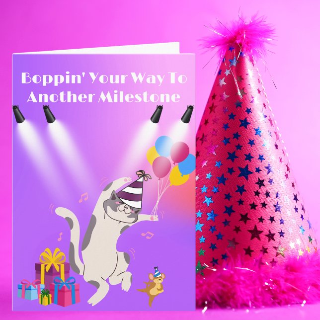 Carte Anniversaire marquant de Groovin' Cat (Créateur téléchargé)