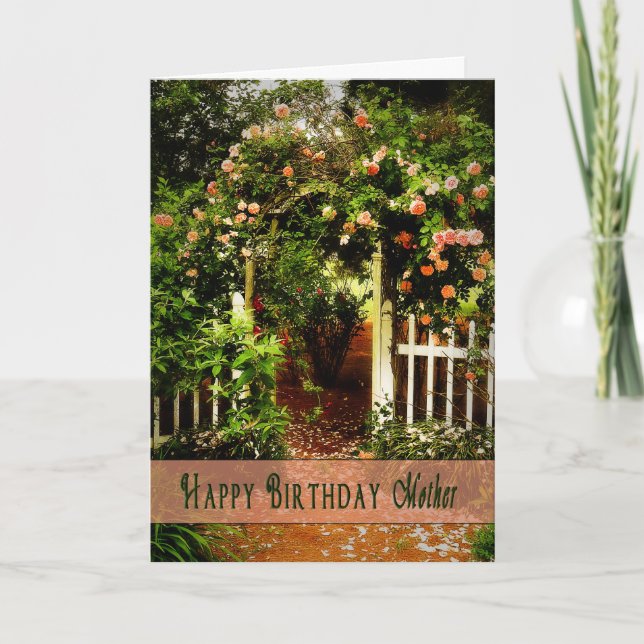 Carte Anniversaire - Mère - Le plus beau Rose du Jardin (Devant)
