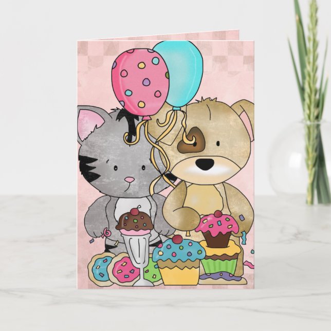 Carte Anniversaire mignon (Devant)