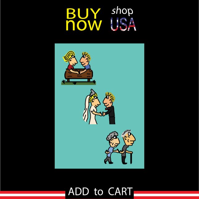 Carte Anniversaire mignon Couple Vieillissement Amour po (Créateur téléchargé)