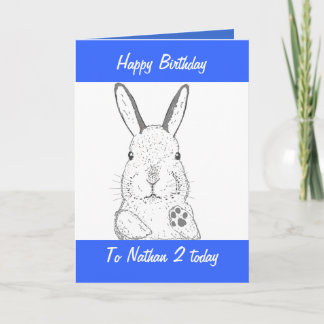 Carte Anniversaire mignon de lapin