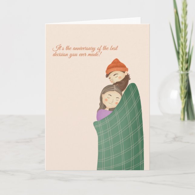 Carte Anniversaire Mignonne Meilleure Décision Vous Avez (Devant)