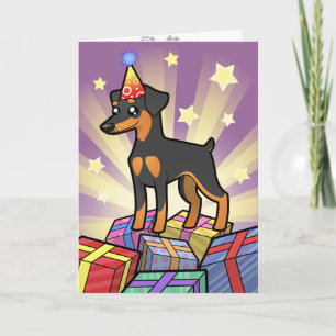 Carte Anniversaire Miniature Pinscher / Manchester Terri