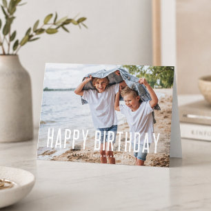 Carte Anniversaire moderne   Fun Photo Lovely Stylish Cu