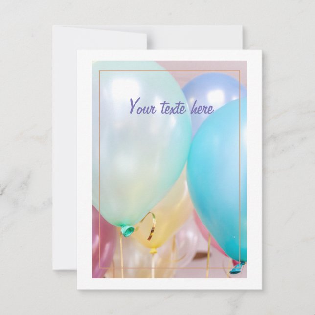 Carte anniversaire modifiable (Devant)
