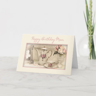 Carte ANNIVERSAIRE - MOM - Thé Vintage