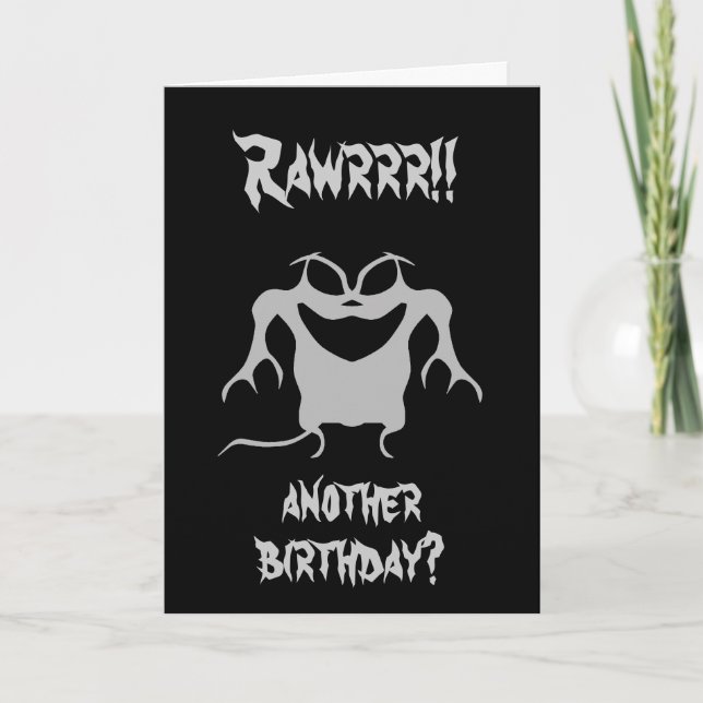 Carte Anniversaire monstre effrayant (Devant)