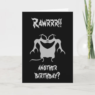 Carte Anniversaire monstre effrayant