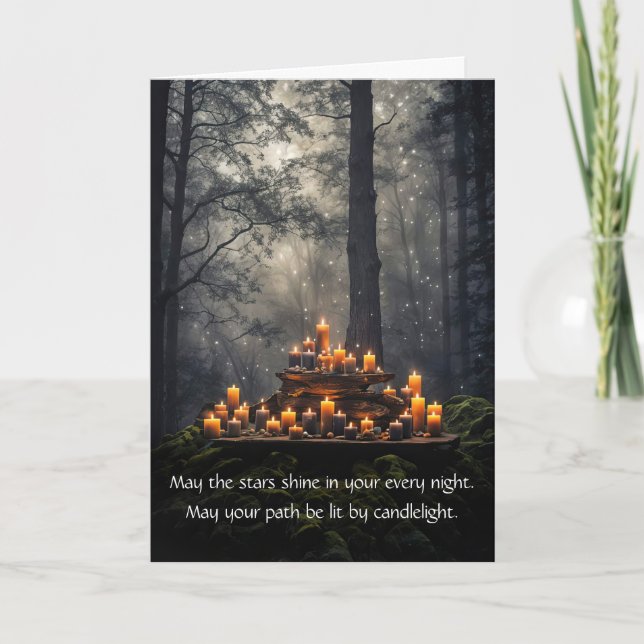 Carte Anniversaire Mystique inspiré par Wicca Pagan (Devant)