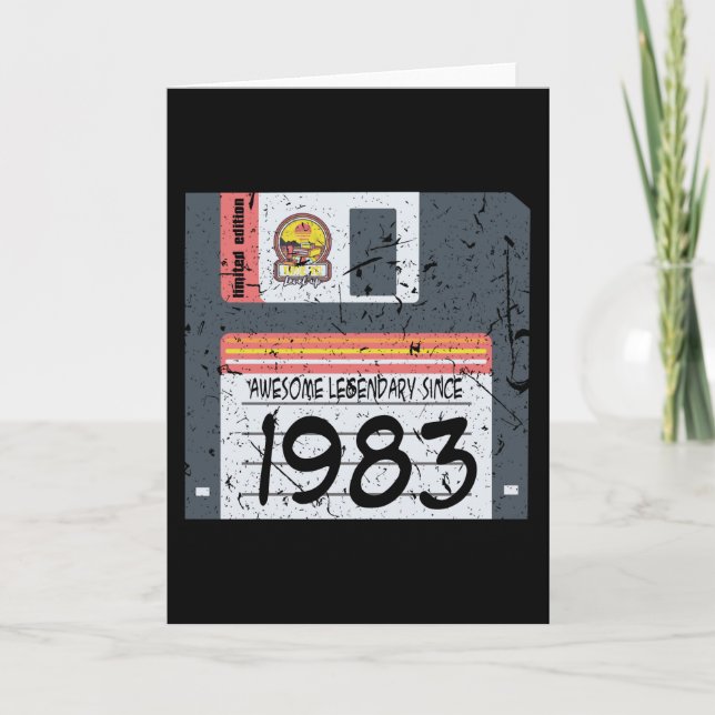 Carte Anniversaire nerd 1983 (Devant)