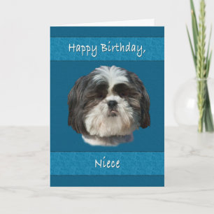 Carte Anniversaire, Nièce, Chien Chih Tzu