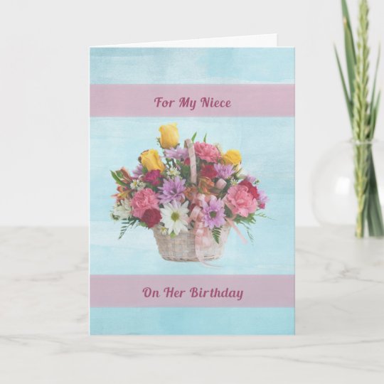 Carte Anniversaire Niece Fleurs Colorees Dans Un Zazzle Fr