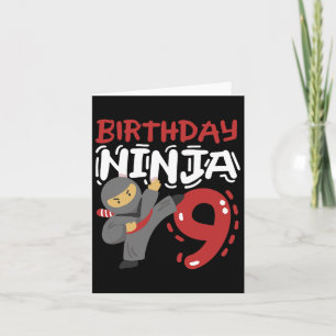 Carte Anniversaire Ninja 9 Anniversaires Karaté Enfants 