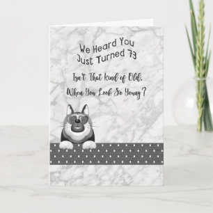 Carte Anniversaire noir & blanc pour 73 ans Homme