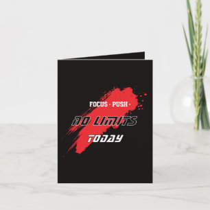 Carte Anniversaire noir de fitness motivationnel