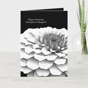 Carte Anniversaire noir et blanc