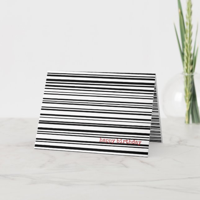 Carte Anniversaire noir et blanc (Devant)