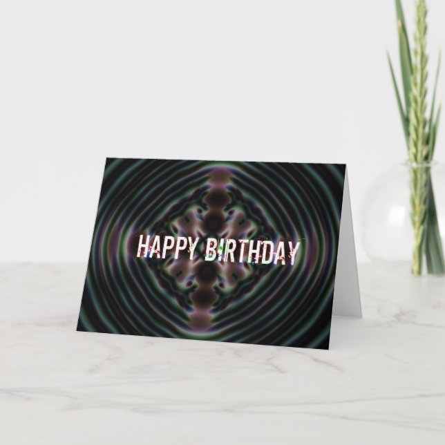 Carte Anniversaire Noir et Blanc Avec une touche de coul (Devant)