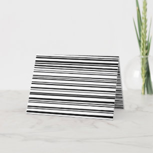 Carte Anniversaire noir et blanc rayures