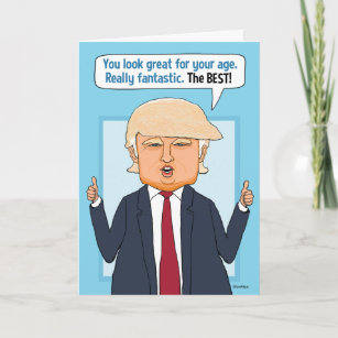 1101 Donald Trump's mots de sagesse Comique carte d'anniversaire