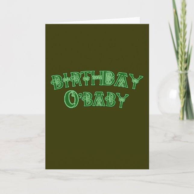 Carte Anniversaire O'Baby St. Patrick's Day Tshirts (Devant)