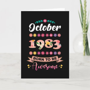 Carte Anniversaire Octobre 1983 Femme cadeau